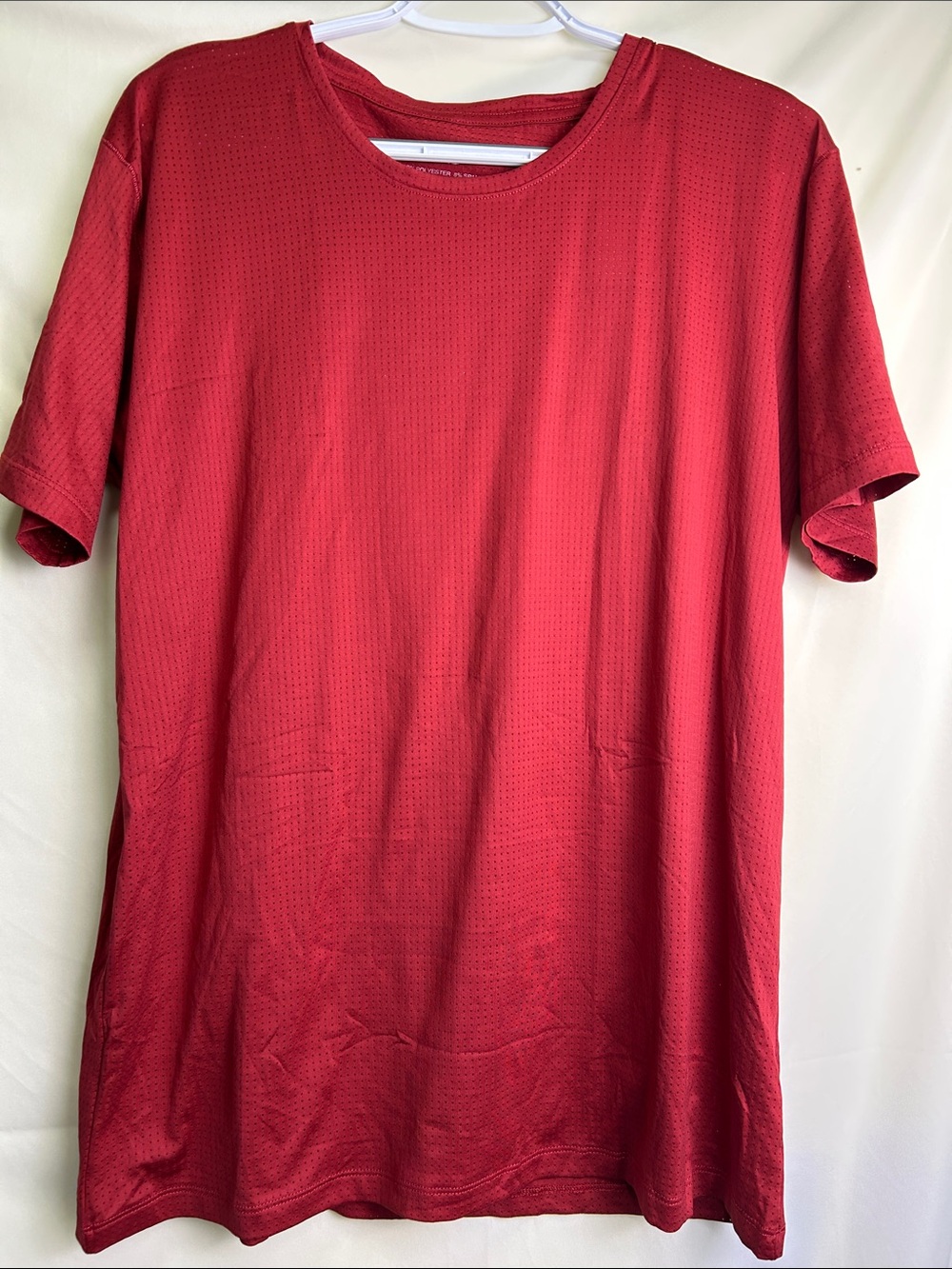 Men's Short Sleeve Crew Tee in Deep Red